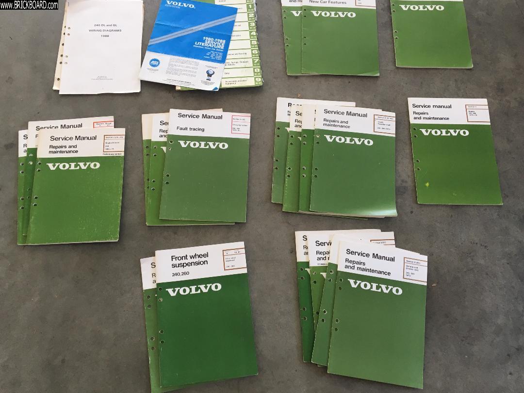 Volvo 200 -- Volvo greenbook service manuals for 1986-1988 240 DL GL