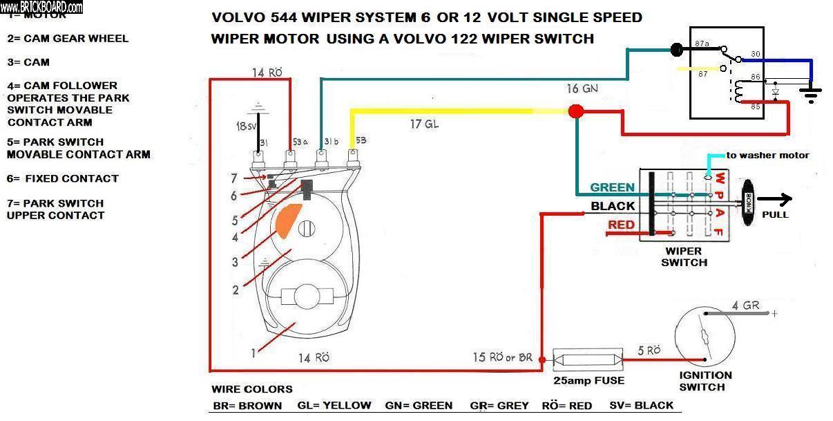 Volvo 444-544 -- 544 with 122 wiper switch diagram